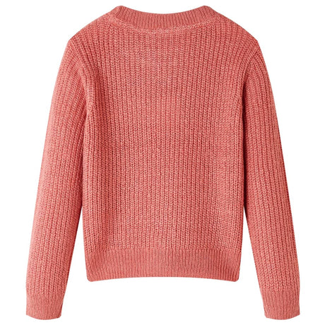 VidaXL Kinderpullover gestrickt 140 mittelrosa