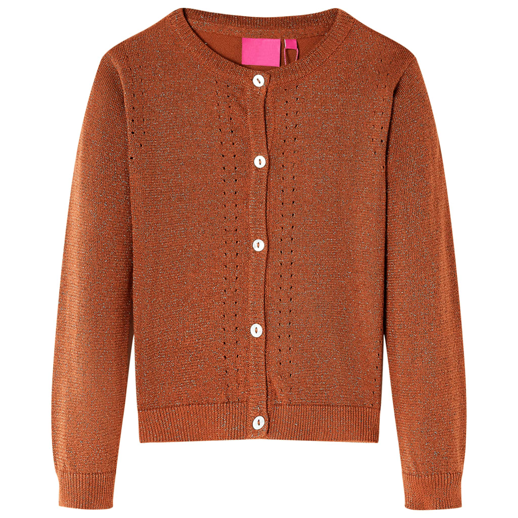 VidaXL Kinderstrickjacke 104 cognacfarben
