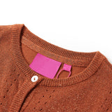 VidaXL Kinderstrickjacke 104 cognacfarben