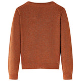 VidaXL Kinderstrickjacke 116 cognacfarben gestrickt