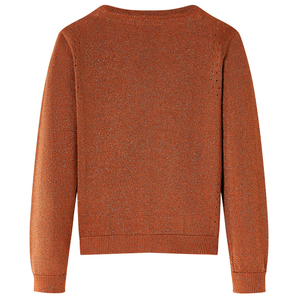 VidaXL Kinderstrickjacke 128 cognacfarben