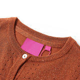 VidaXL Kinderstrickjacke 128 cognacfarben
