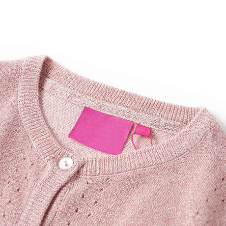 VidaXL Kinderstrickjacke gestrickt 92 Zartrosa