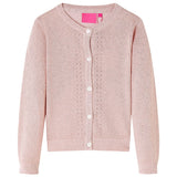 VidaXL Kinderstrickjacke gestrickt 104 zartrosa