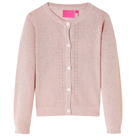 VidaXL Kinderstrickjacke gestrickt 116 zartrosa