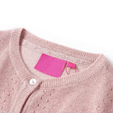 VidaXL Kinderstrickjacke gestrickt 140 Zartrosa