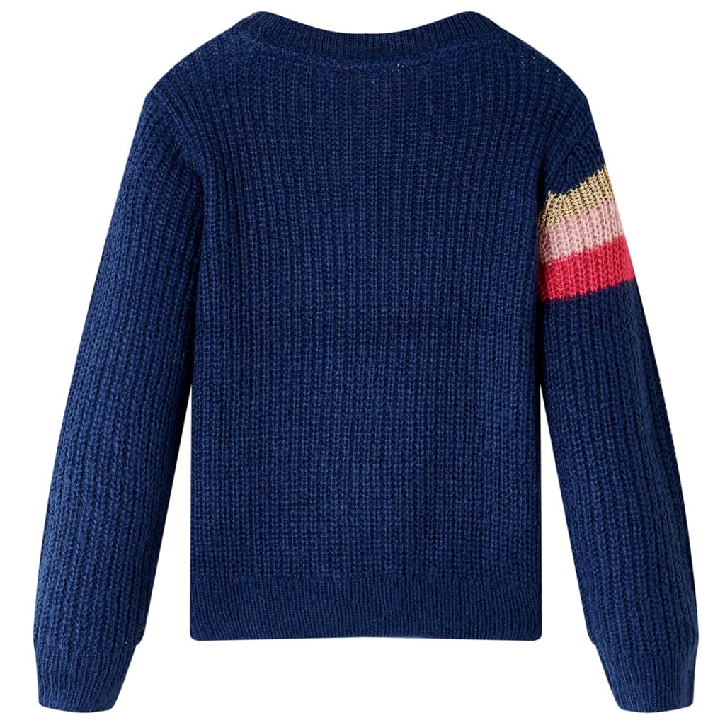 VidaXL Kinderpullover gestrickt 104 Marineblau