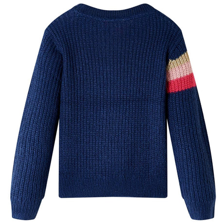 VidaXL Kinderpullover gestrickt 104 Marineblau