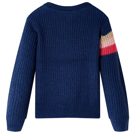 VidaXL Kinderpullover gestrickt 128 Marineblau