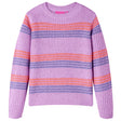 Vidaxl Kinderpullover gestrickt mit Streifen 104 Flieder und Rosa
