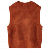 VidaXL Kinder-Spencer-Strick 140 cognacfarben