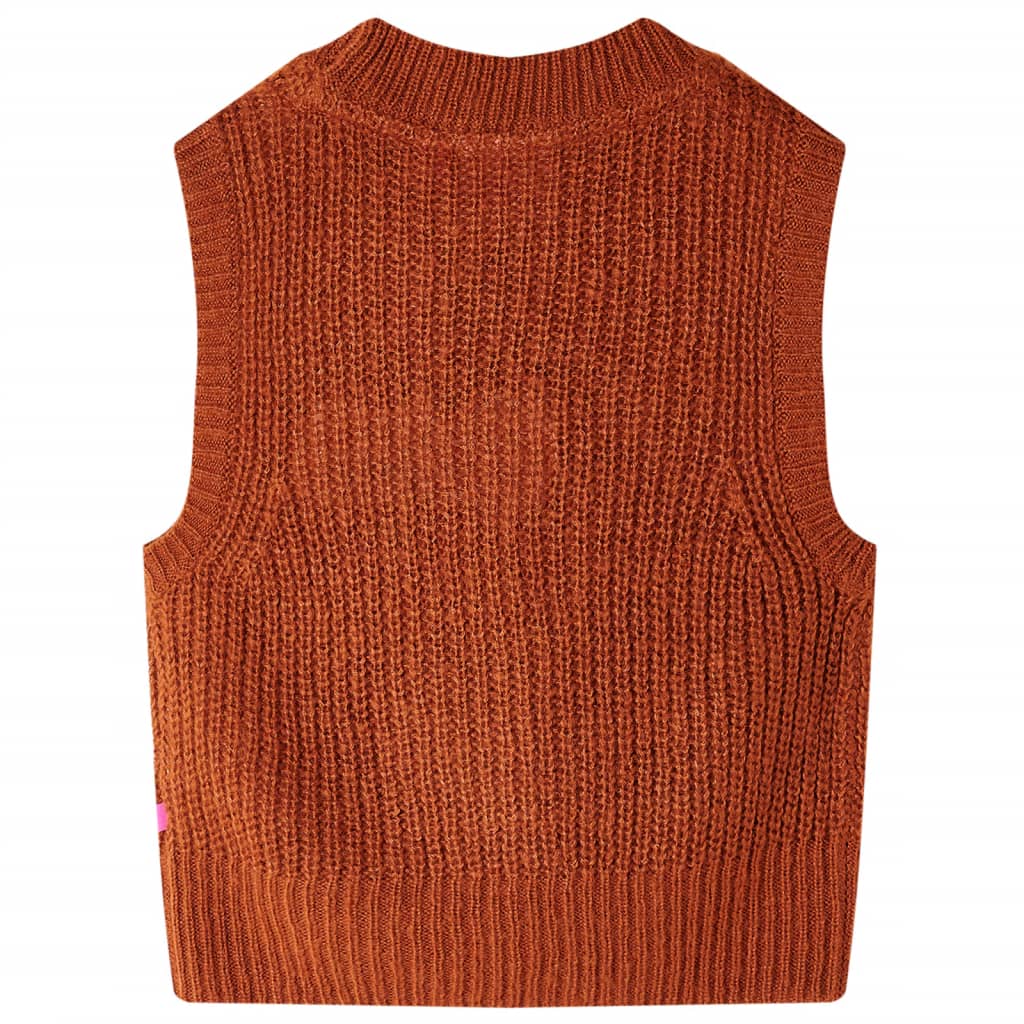 VidaXL Kinder-Spencer-Strick 140 cognacfarben