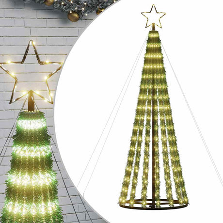 Vidaxxl LED-Weihnachtsbaum 275 LEDs warmweiß 180 cm