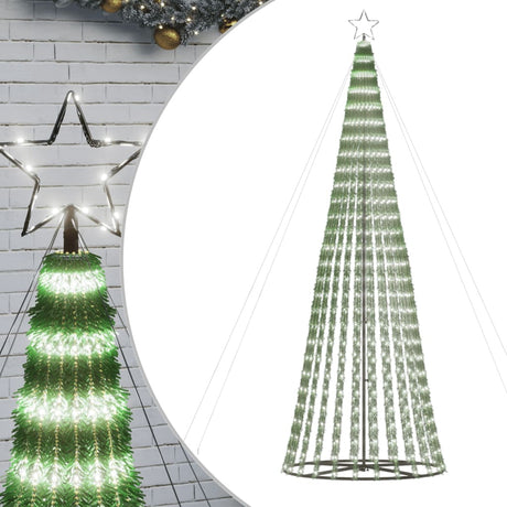 Vidaxxl LED-Weihnachtsbaum 688 LEDs kaltweiß 300 cm