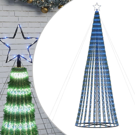 Vidaxxl LED-Weihnachtsbaum 688 LEDs 300 cm blau
