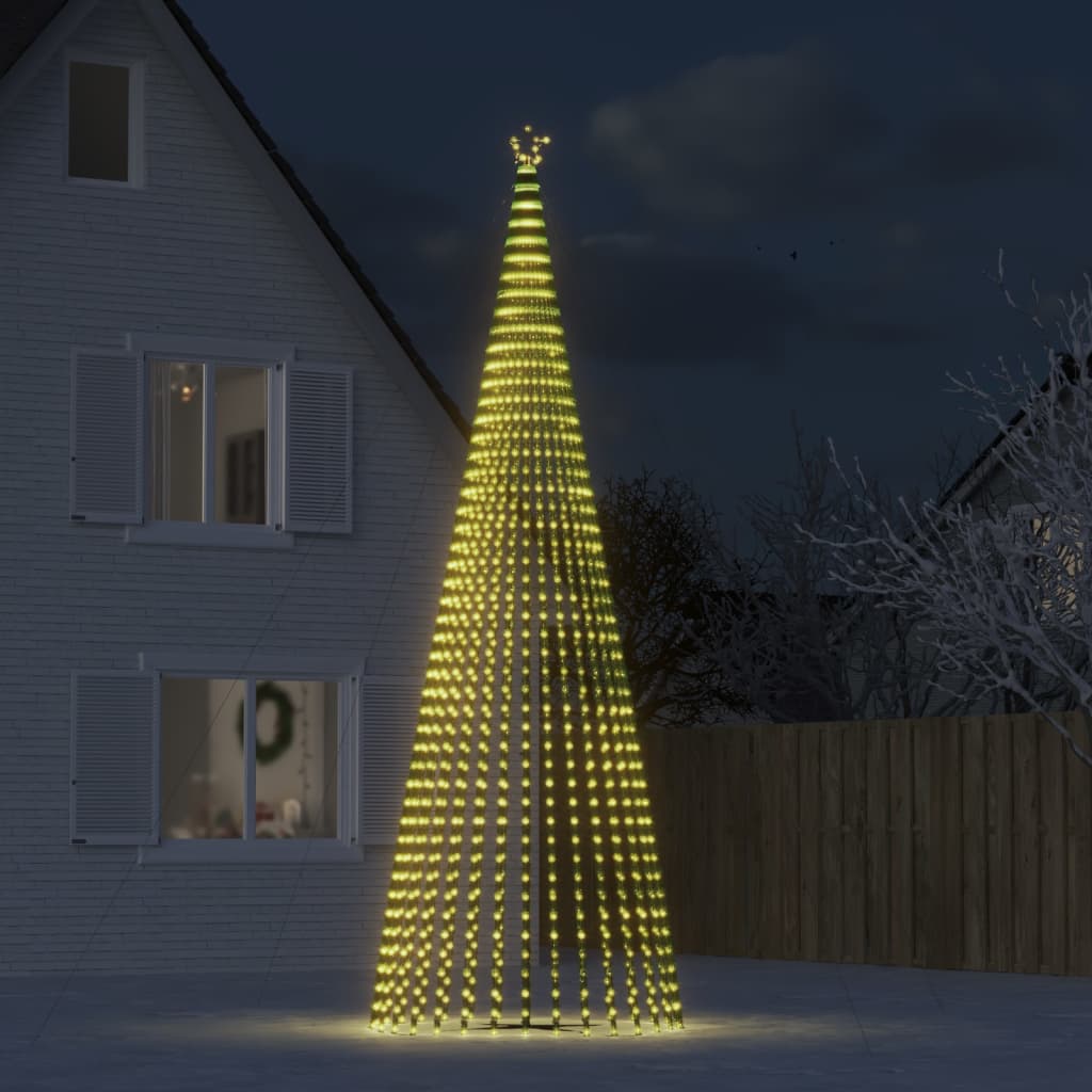 Vidaxxl LED-Weihnachtsbaum 1544 LEDs 500 cm warmweiß