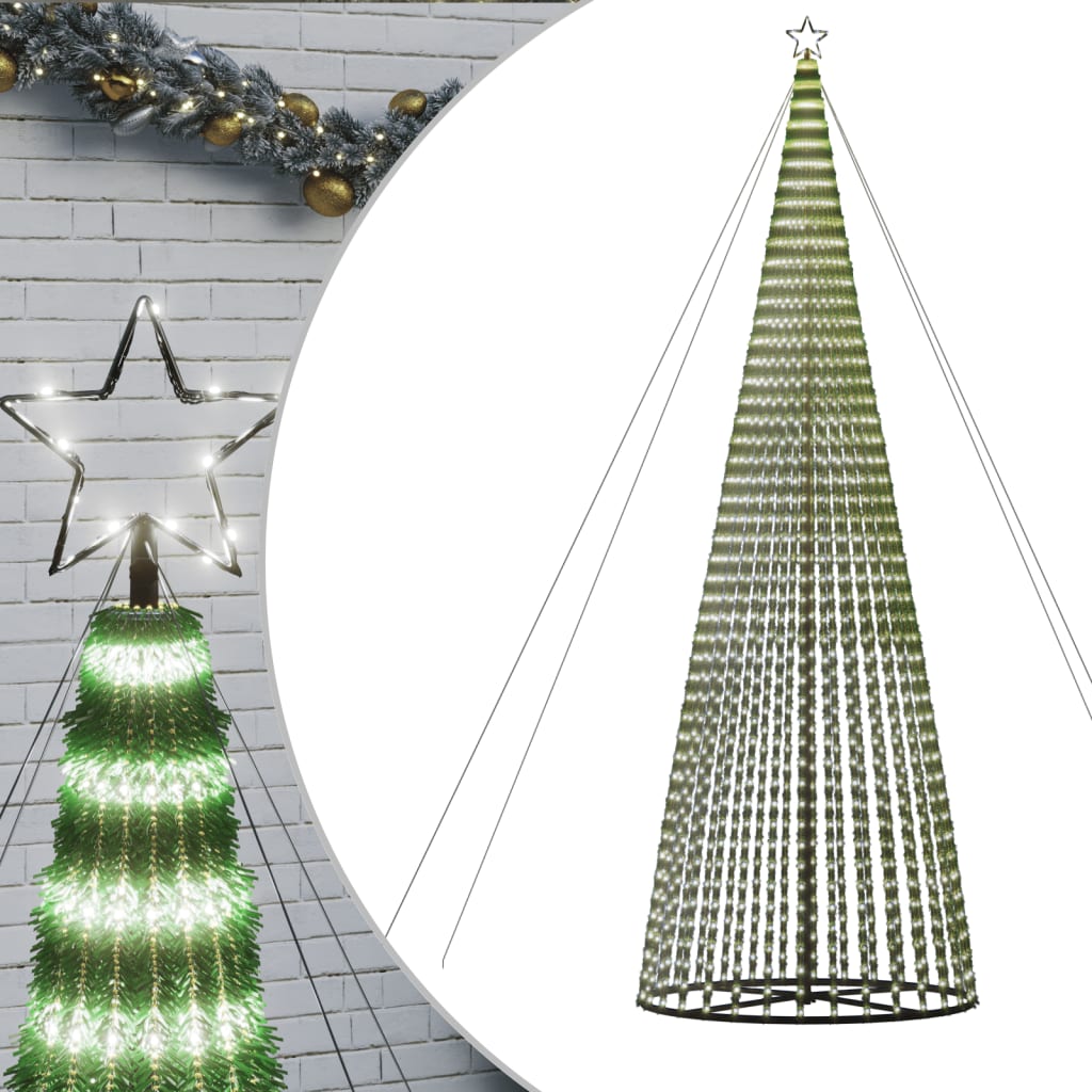 Vidaxxl LED-Weihnachtsbaum 1544 LEDs 500 cm kaltweiß