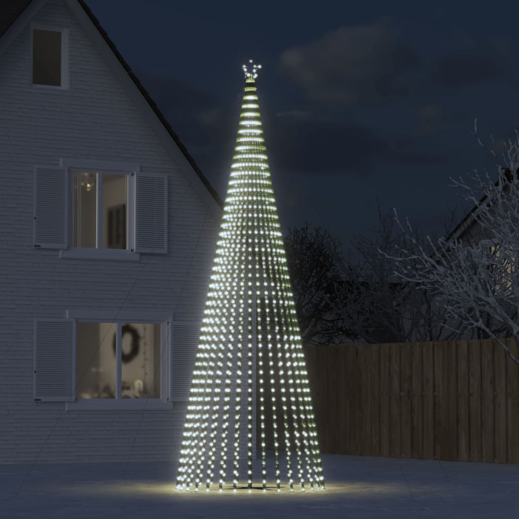 Vidaxxl LED-Weihnachtsbaum 1544 LEDs 500 cm kaltweiß