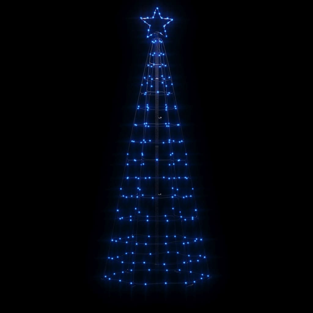 Vidaxxl LED-Weihnachtsbaum mit Spikes 220 LEDs 180 cm blau