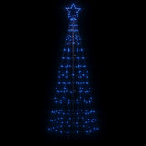 Vidaxxl LED-Weihnachtsbaum mit Spikes 220 LEDs 180 cm blau