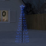 Vidaxxl LED-Weihnachtsbaum mit Spikes 220 LEDs 180 cm blau