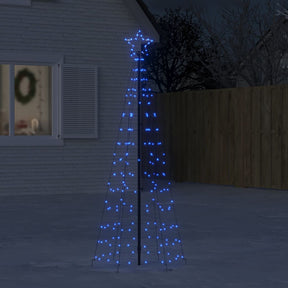 Vidaxxl LED-Weihnachtsbaum mit Spikes 220 LEDs 180 cm blau