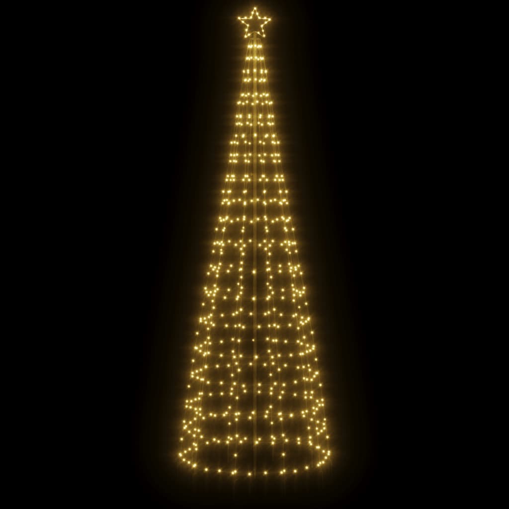 Vidaxxl LED-Weihnachtsbaum mit Spießen 570 LEDs warmweiß 300 cm