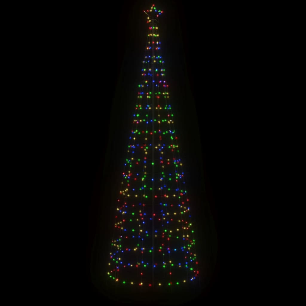 VidaXL LED-Weihnachtsbaum mit Spitzen 570 LEDs bunt 300 cm