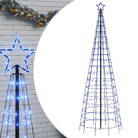 VidaXL Lichtkegel mit Erdspießen 570 blaue LEDs 300 cm