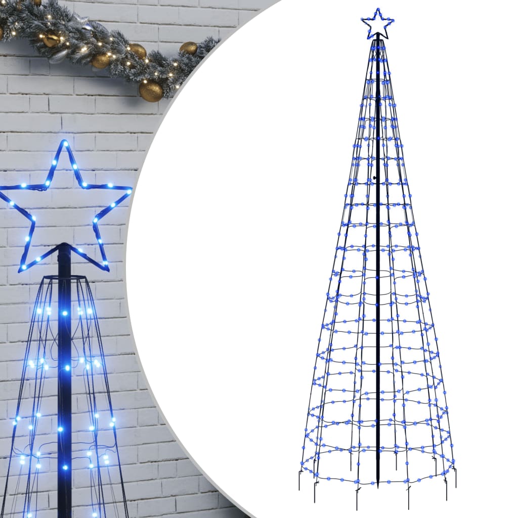 VidaXL Lichtkegel mit Erdspießen 570 blaue LEDs 300 cm