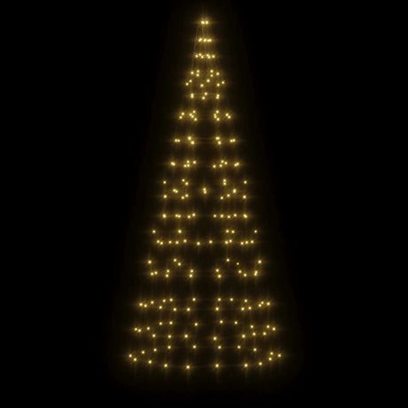 Vidaxxl LED-Weihnachtsbaum am Fahnenmast 200 LEDs warmweiß 180 cm