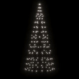Vidaxxl LED-Weihnachtsbaum am Fahnenmast 200 LEDs kaltweiß 180 cm
