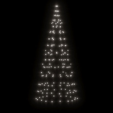 Vidaxxl LED-Weihnachtsbaum am Fahnenmast 200 LEDs kaltweiß 180 cm