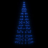 Vidaxxl LED-Weihnachtsbaum am Fahnenmast 200 LEDs 180 cm blau