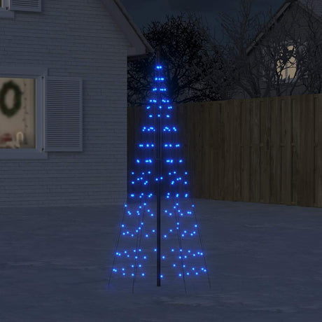 Vidaxxl LED-Weihnachtsbaum am Fahnenmast 200 LEDs 180 cm blau