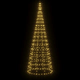 Vidaxxl LED-Weihnachtsbaum am Fahnenmast 550 LEDs warmweiß 300 cm