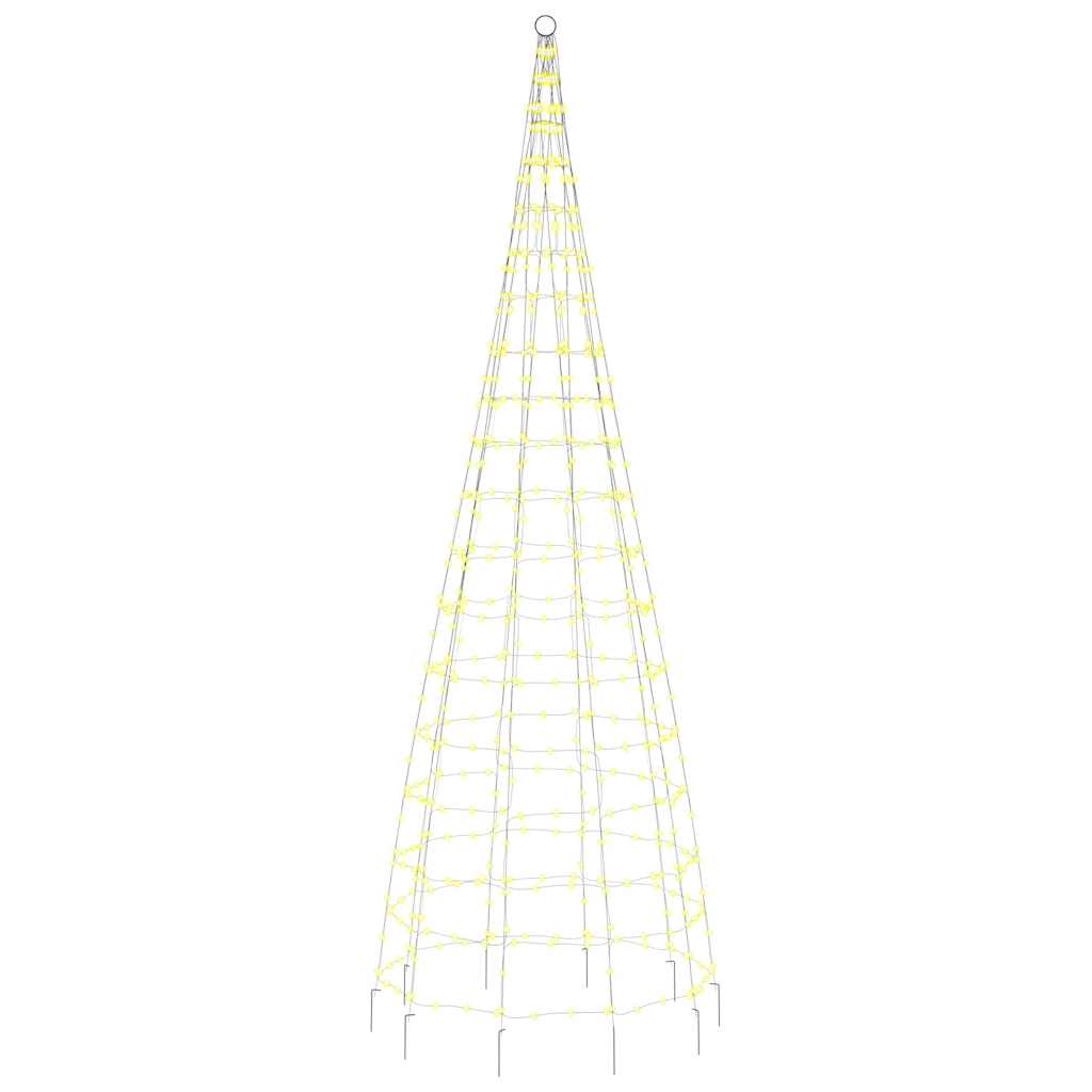 Vidaxxl LED-Weihnachtsbaum am Fahnenmast 550 LEDs warmweiß 300 cm