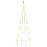 Vidaxxl LED-Weihnachtsbaum am Fahnenmast 550 LEDs warmweiß 300 cm