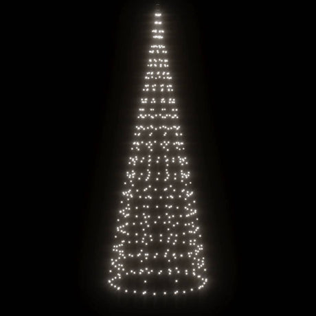 Vidaxxl LED-Weihnachtsbaum am Fahnenmast 550 LEDs kaltweiß 300 cm