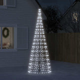 Vidaxxl LED-Weihnachtsbaum am Fahnenmast 550 LEDs kaltweiß 300 cm