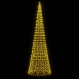 Vidaxxl LED-Weihnachtsbaum am Fahnenmast 1534 LEDs warmweiß 500 cm
