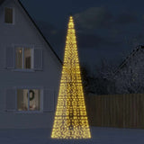 Vidaxxl LED-Weihnachtsbaum am Fahnenmast 1534 LEDs warmweiß 500 cm