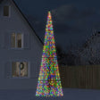 Vidaxxl LED-Weihnachtsbaum am Fahnenmast 1534 LEDs bunt 500 cm