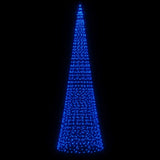 Vidaxxl LED-Weihnachtsbaum am Fahnenmast 1534 LEDs 500 cm blau