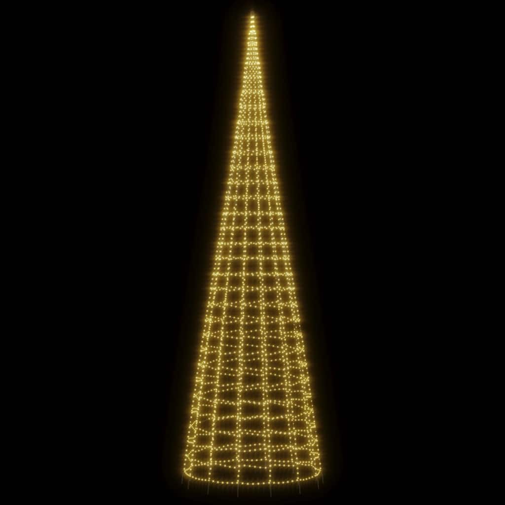 Vidaxxl LED-Weihnachtsbaum am Fahnenmast 3000 LEDs warmweiß 800 cm