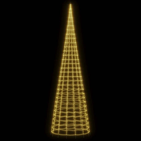 Vidaxxl LED-Weihnachtsbaum am Fahnenmast 3000 LEDs warmweiß 800 cm