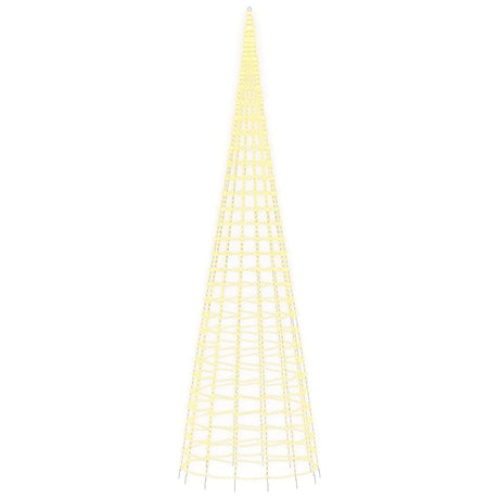 Vidaxxl LED-Weihnachtsbaum am Fahnenmast 3000 LEDs warmweiß 800 cm