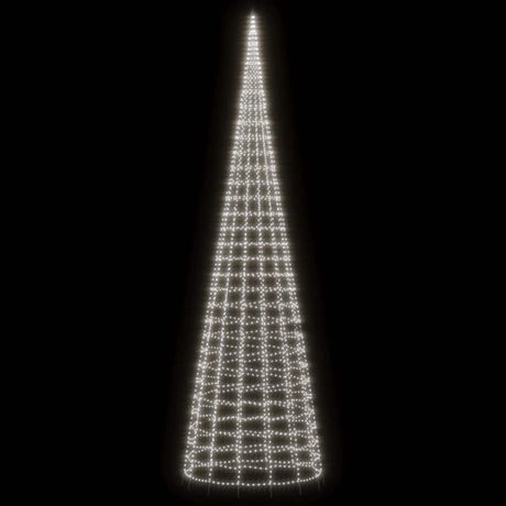 Vidaxxl LED-Weihnachtsbaum am Fahnenmast 3000 LEDs kaltweiß 800 cm