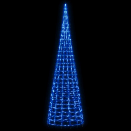 Vidaxxl LED-Weihnachtsbaum am Fahnenmast 3000 LEDs 800 cm blau