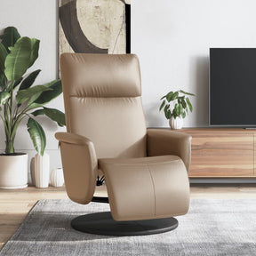 Vidaxl fauteuil verstelbaar met voetensteun kunstleer cappuccinokleur